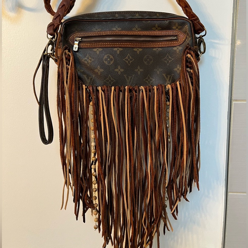 Louis Vuitton Monogram Fringe Hobo Bag - Brown and Tan